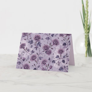 Tarjeta Rosa Lavanda Polvorienta Tonos Soñadores Florales