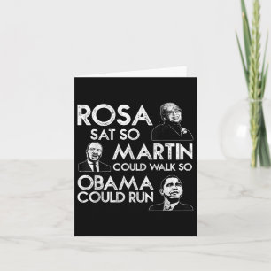 Tarjeta Rosa Martin Obama Historia Negra Afroamericana M