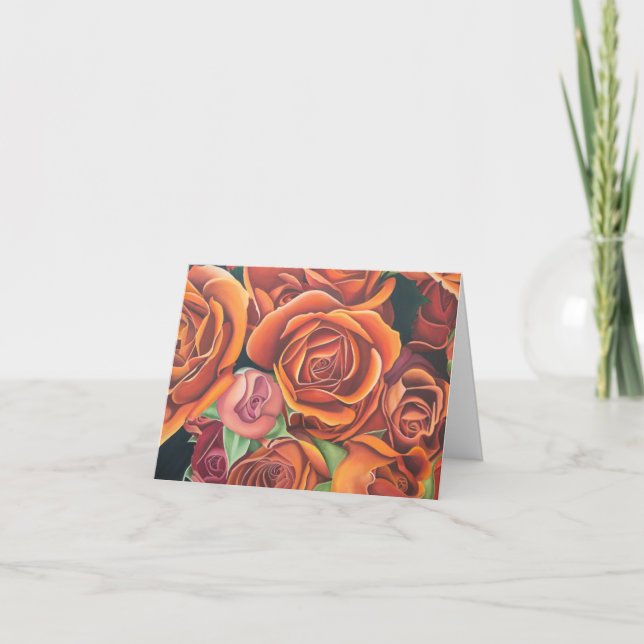 tarjeta rosa naranja (Anverso)