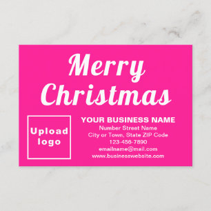 Tarjeta Rosa Navidad Negocios Saludo plano pequeño