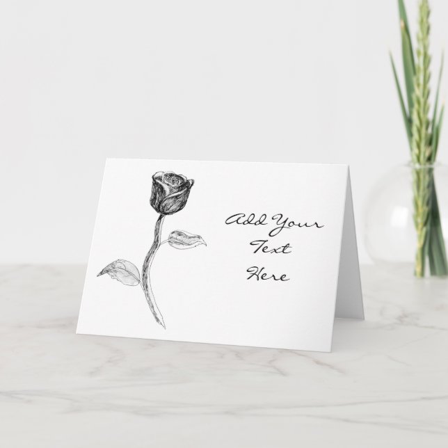 Tarjeta Rosa negro. (Anverso)