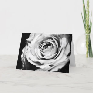 Tarjeta Rosa negro y blanco - con contraste