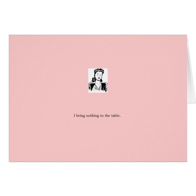 tarjeta: rosa "no traigo nada a la tabla " (Anverso (Horizontal))