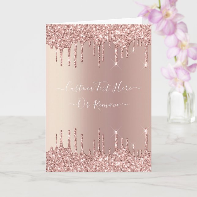 Tarjeta Rosa Oro Purpurina Rubor Perforaciones de espuma P (Orquídea)