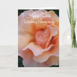 Tarjeta Rosa Peach Personalizado 50° Aniversario Boda
