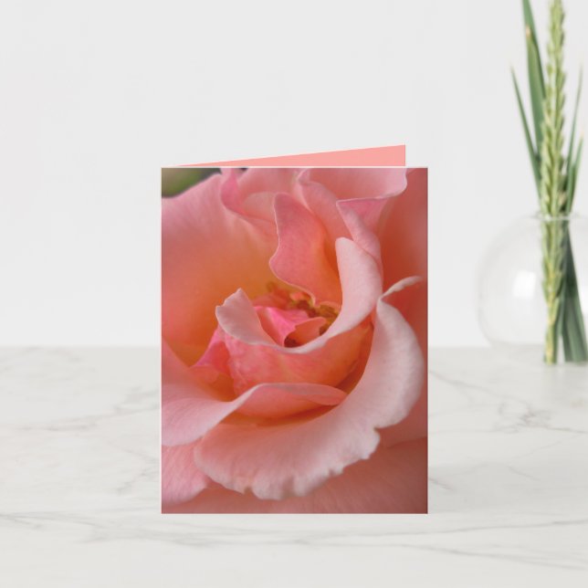 Tarjeta Rosa Peach Personalizado de tarjetas Wildf (Anverso)