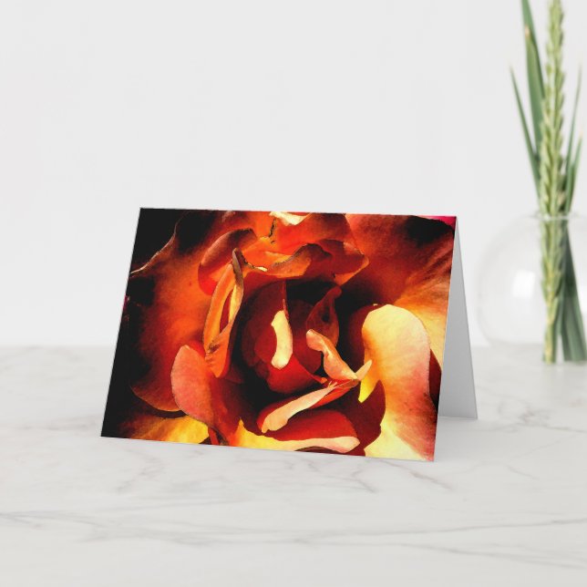 Tarjeta Rosa pintado (Anverso)