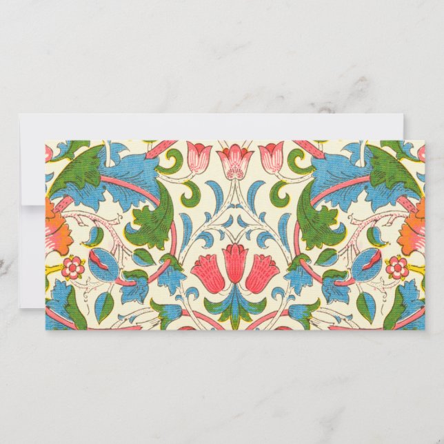 Tarjeta Rosa postrado (por William Morris) (Anverso)