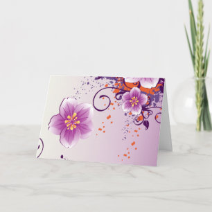 Tarjeta Rosa Prairie de Flor Púrpura