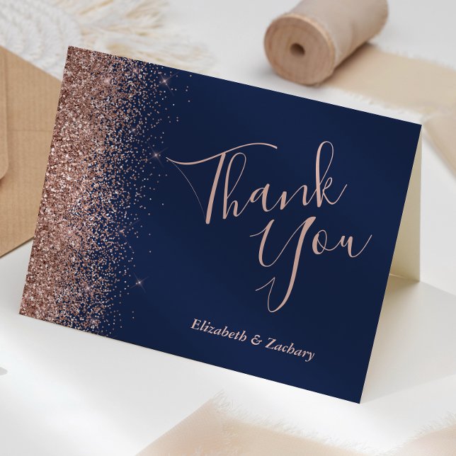 Tarjeta Rosa Purpurina de oro Margen Boda Azul de la Marin (Subido por el creador)