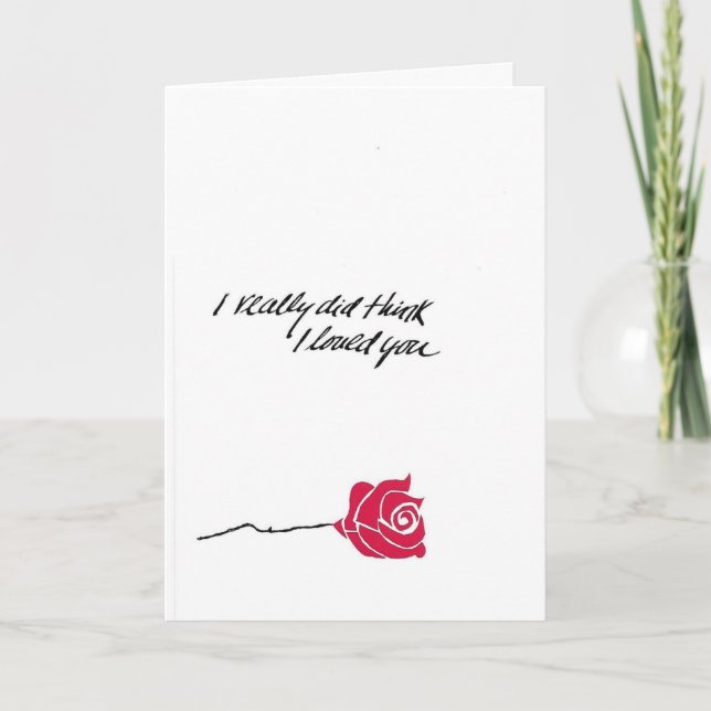 Tarjeta Rosa que describe el amor (Anverso)