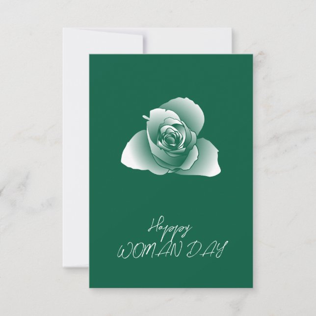 Tarjeta Rosa Refinado de tonos blancos habituales de famil (Anverso)
