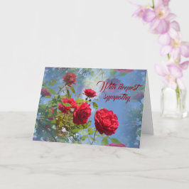 Tarjeta Rosa roja - Con profundo pésame