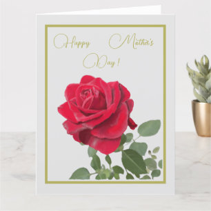 Tarjeta Rosa Roja - Día de la Madre