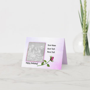 Tarjeta Rosa Roja encantadora