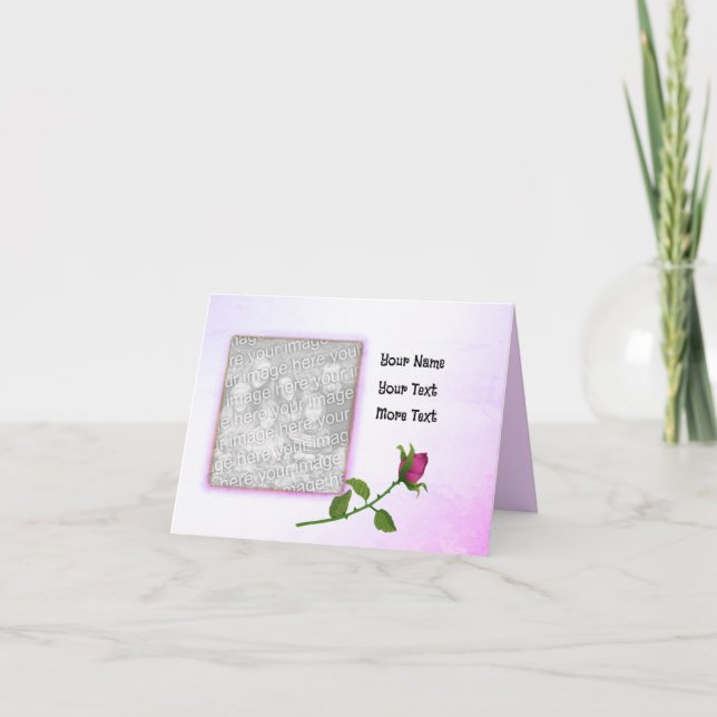 Tarjeta Rosa Roja encantadora (Anverso)