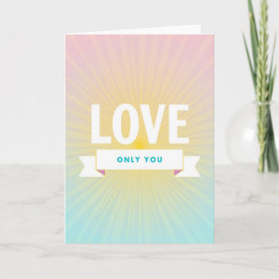 Tarjeta rosa romántica de amor para ti