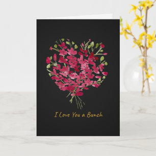 Tarjeta Rosa romántico 'Te amo' floral acuarela