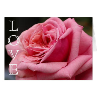 Tarjeta rosa rosa de amor