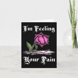 Tarjeta Rosa Rosa en Desesperación Texto Blanco