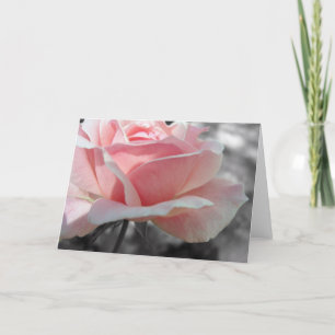 Tarjeta Rosa rosa gris