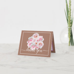 Tarjeta Rosa Rosa Rosa Rosa Botánica Moda Floral Gracias
