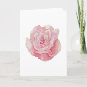 Tarjeta Rosa Rosa Rosa Rosa Delicado Con Mano Dibujada (En