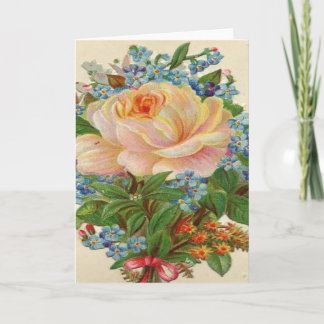 Tarjeta Rosa rosa rosa vintage, madre feliz cumpleaños