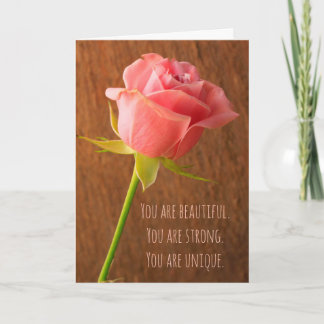 Tarjeta Rosa rosada del cáncer de mama