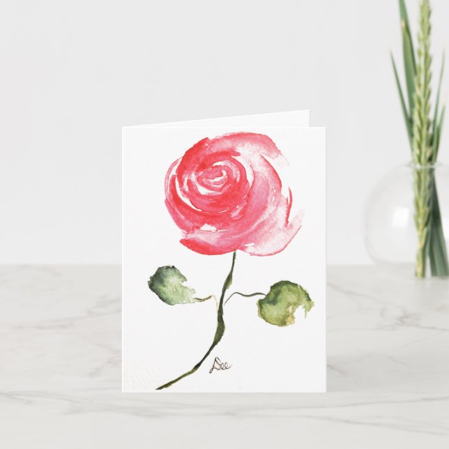 Tarjeta rosa Rose Blank (Anverso)