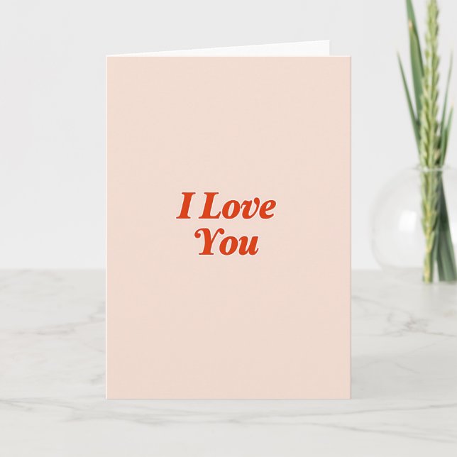 Tarjeta Rosa Rubor 'Te Amo' (Anverso)