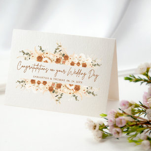 Tarjeta Rosa Rústico y Boda Lirio Calla Felicitaciones