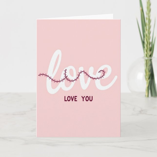 Tarjeta Rosa Simple Te Amo (Anverso)