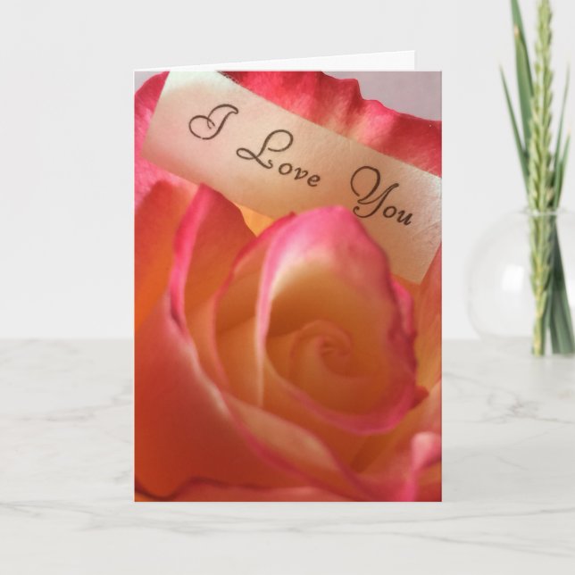 Tarjeta Rosa te amo (Anverso)