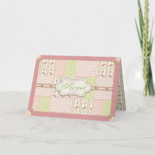 Tarjeta Rosa victoriana Quilt TY