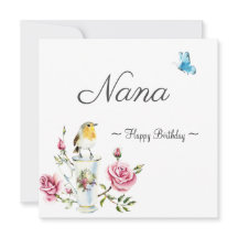 rosa vintage de mariposa de ave de cumpleaños feli