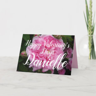 Tarjeta Rosa vintage rosa floral Flores Día de San Valentí