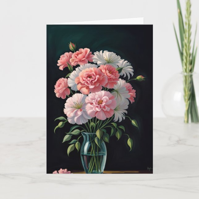 Tarjeta Rosa y blanco (Anverso)
