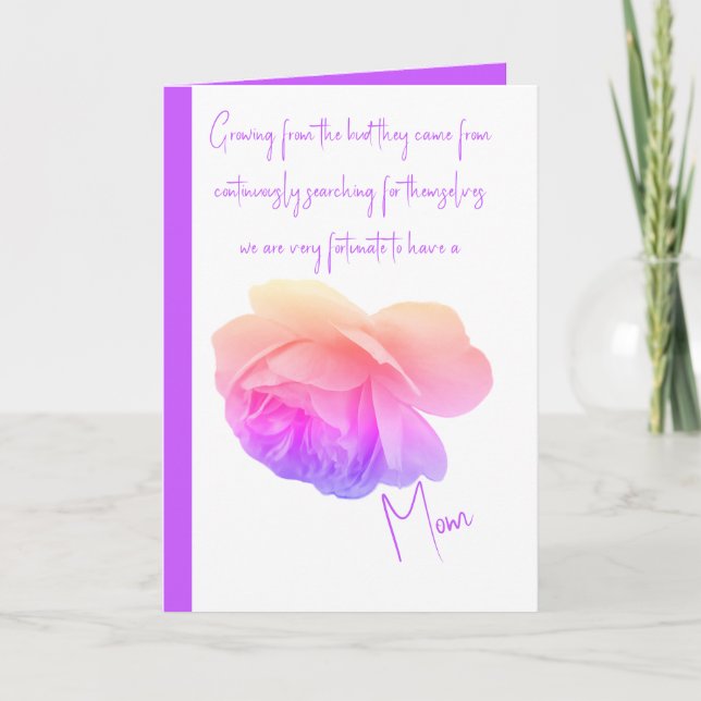 Tarjeta Rosa y malva (Anverso)
