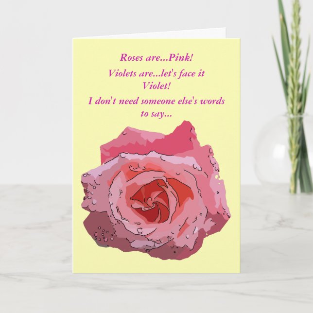 Tarjeta RosaCartoonus, te amo. (Anverso)