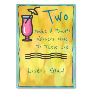 Tarjeta rosada #2 de la tabla de Bunco de la