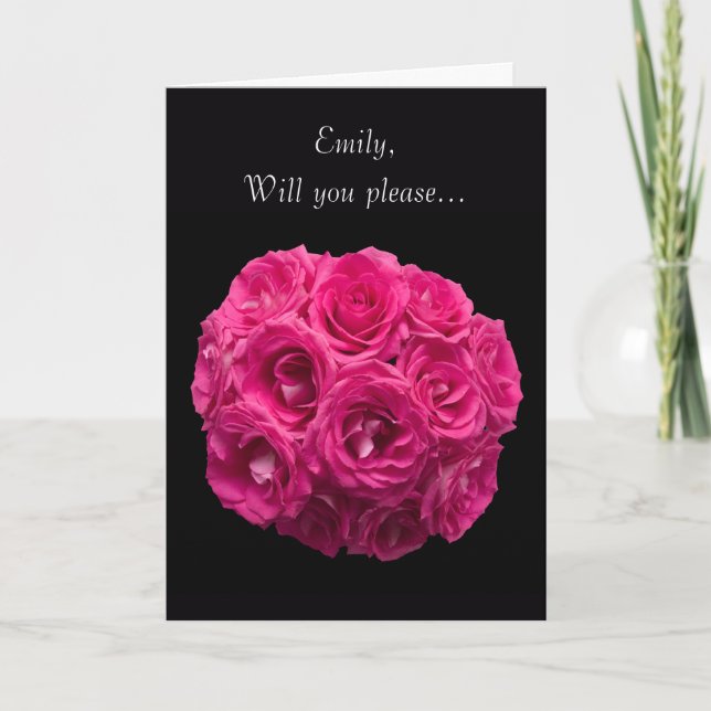 Tarjeta rosada de encargo del florista de los (Anverso)