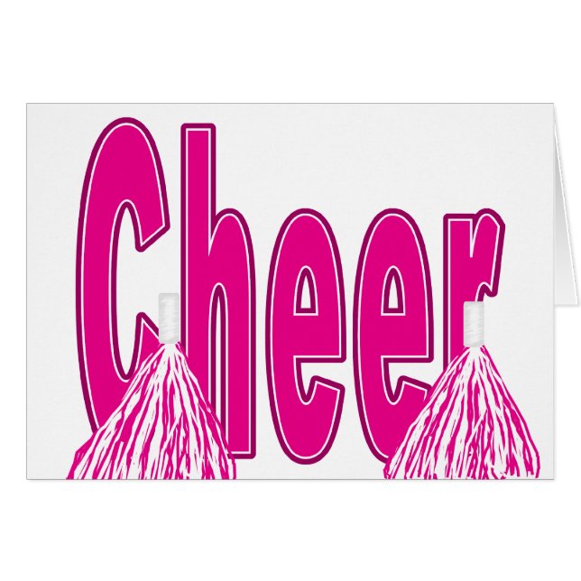 Tarjeta rosada de la alegría (Anverso (Horizontal))