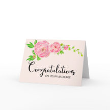 Tarjeta rosada de la enhorabuena del ranúnculo de