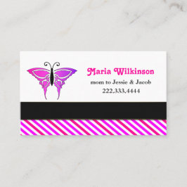 Tarjeta rosada de la mamá de Burtterfly