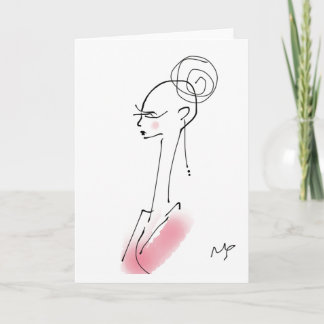 Tarjeta rosada de la moda