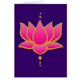 Tarjeta rosada de Lotus de la alheña