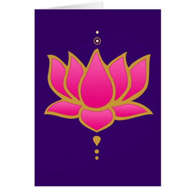 Tarjeta rosada de Lotus de la alheña (Frente)