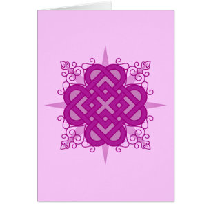 Tarjeta rosada de "Quadheart" del Celtic