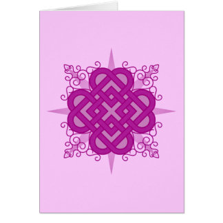 Tarjeta rosada de "Quadheart" del Celtic